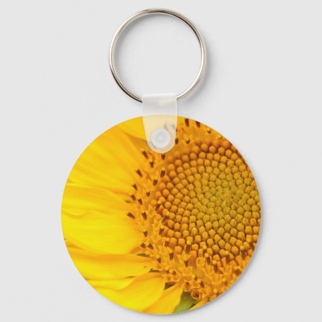 Gelbe Sonnenblume Schlüsselanhänger (Vorderseite)