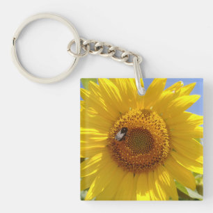 Gelbe Sonnenblume Schlüsselanhänger