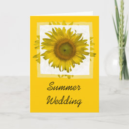 Gelbe Sonnenblume Sommer Hochzeitsankündigung Ankündigung