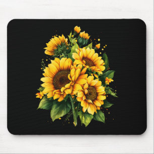 Gelbe Sonnenblume Sommergarten Blumen Frauen Mousepad