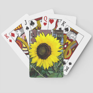 Gelbe Sonnenblume Spielkarten