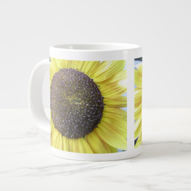 Gelbe Sonnenblume Tasse (Vorderseite Links)
