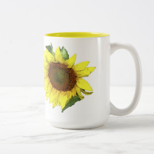 Gelbe Sonnenblume-Tasse der Tasse mit gelbem