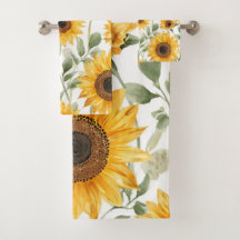 Gelbe Sonnenblumen Aquarell-Blumenmalerei