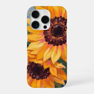 Gelbe Sonnenblumen Aquarell-Blumenmalerei iPhone 16 Pro Hülle