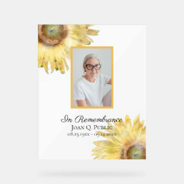 Gelbe Sonnenblumen Aquarellfeier des Lebens Acrylschild