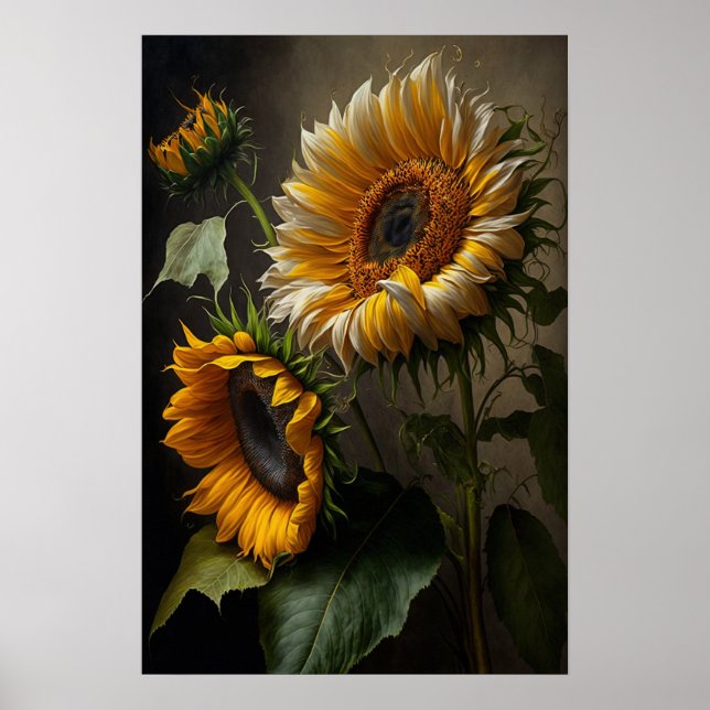 Gelbe Sonnenblumen Art Print Poster (Vorne)