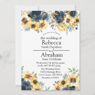 Gelbe Sonnenblumen Blumen Blume Hochzeit Einladung