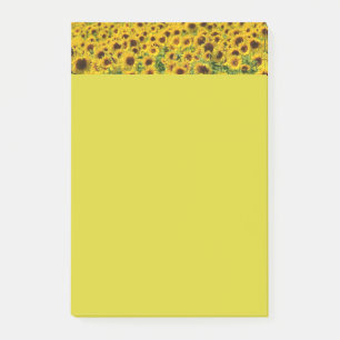 Gelbe Sonnenblumen Botanische Blumendrucke Post-it Klebezettel