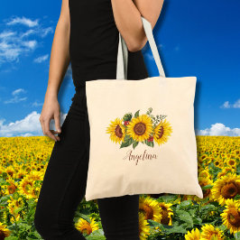 Gelbe Sonnenblumen Brautparty Geschenk Tragetasche