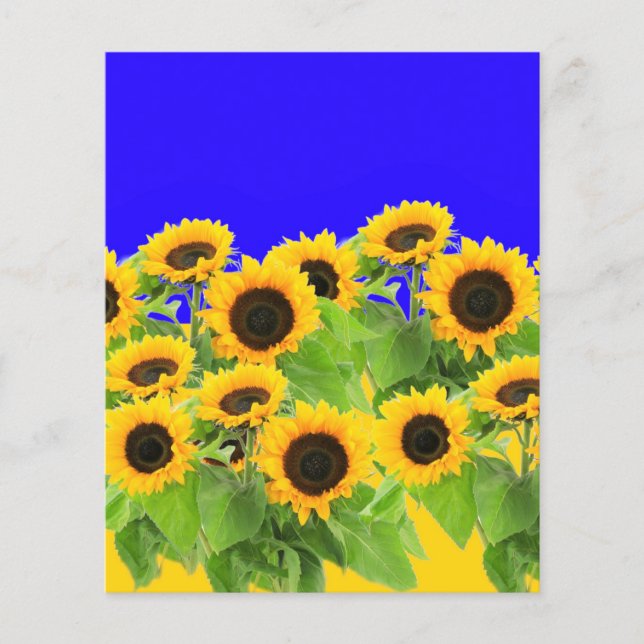 Gelbe Sonnenblumen Flyer (Vorne)