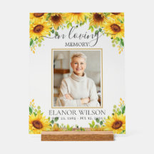 Gelbe Sonnenblumen Foto zur Beerdigung