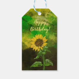 Gelbe Sonnenblumen Geschenkanhänger