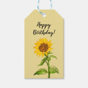 Gelbe Sonnenblumen Geschenkanhänger