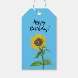 Gelbe Sonnenblumen Geschenkanhänger