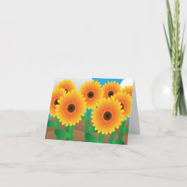 Gelbe Sonnenblumen Karte