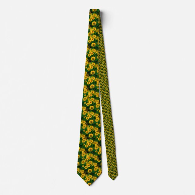 Gelbe Sonnenblumen Krawatte (Vorderseite)