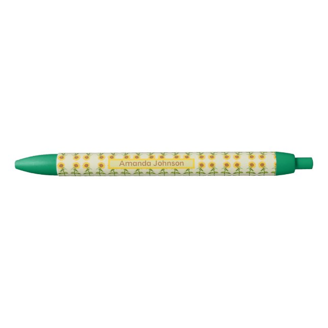 Gelbe Sonnenblumen Kugelschreiber (Vorderseite)