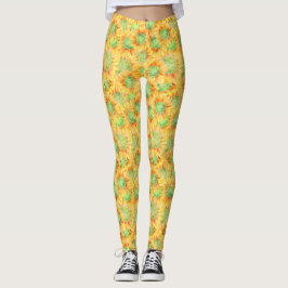 Gelbe Sonnenblumen Leggings