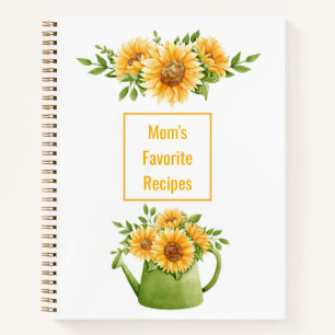 Gelbe Sonnenblumen Mamas Lieblingsrezepte Notizbuch