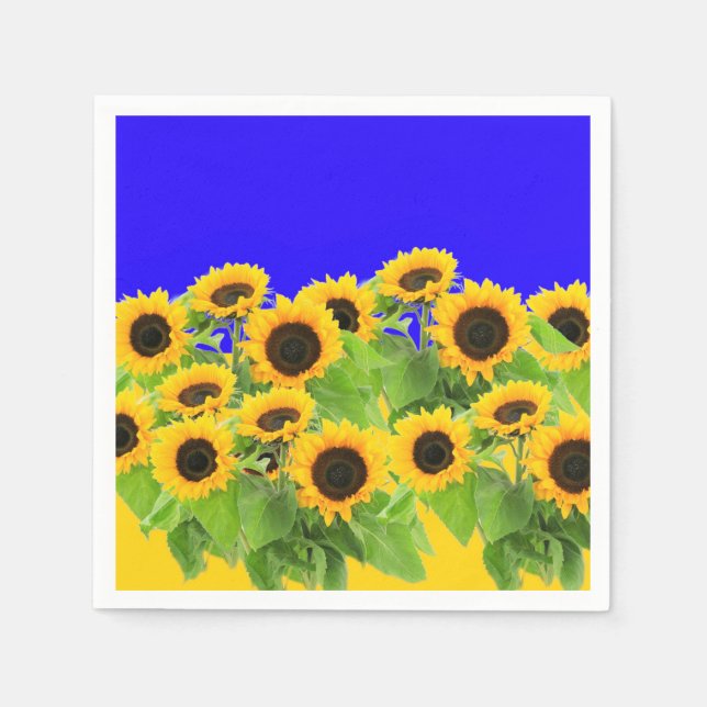 Gelbe Sonnenblumen Napkins Serviette (Vorderseite)