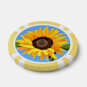 Gelbe Sonnenblumen-Poker-Chips Pokerchips