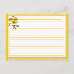 Gelbe Sonnenblumen Rebsorten Postkarte