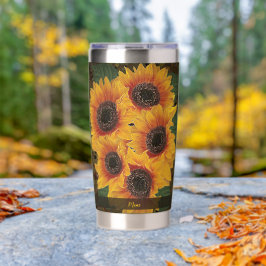 Gelbe Sonnenblumen-Seele Thermobecher