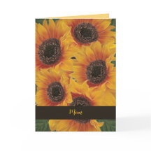 Gelbe Sonnenblumen-Seelen-Muttertagskarte