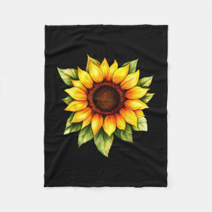 Gelbe Sonnenblumen süße Sommerblumen floral Fleecedecke