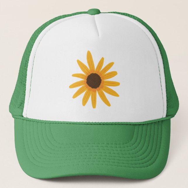 Gelbe Sonnenblumen Truckerkappe (Vorderseite)