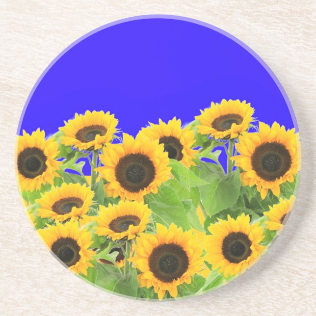 Gelbe Sonnenblumen Untersetzer (Vorne)