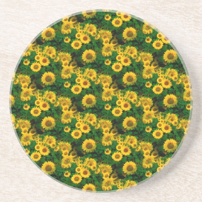 Gelbe Sonnenblumen Untersetzer (Vorne)