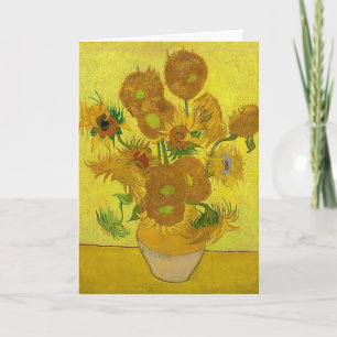 Gelbe Sonnenblumen Vintage Van Gogh Florales Gemäl Karte