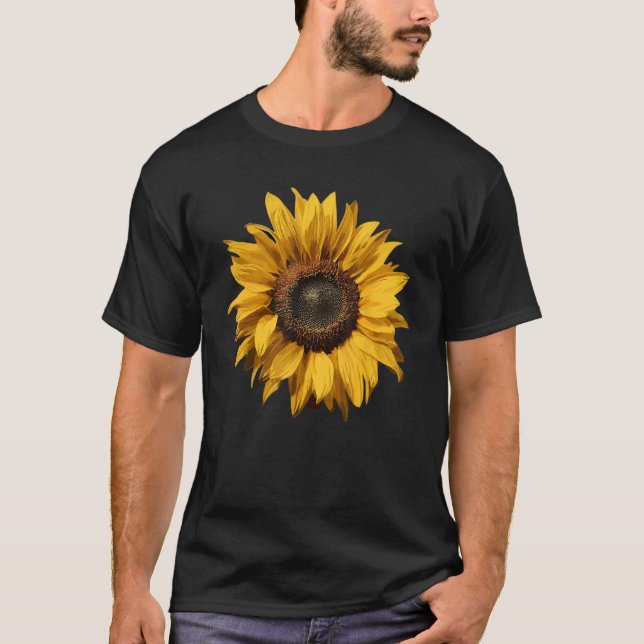 Gelbe Sonnenblumen Wasserfarbe Sommerfarben Farben T-Shirt (Vorderseite)