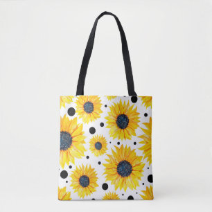 Gelbe Sonnenblumen Weißes Hintergrundmuster