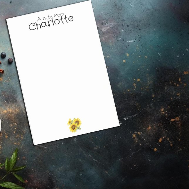 Gelbe Sonnenblumenbezeichnung Post-it Klebezettel (Von Creator hochgeladen)