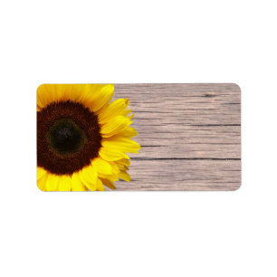 Gelbe Sonnenblumenhochzeit oder allgemeine Leeradr Adressaufkleber