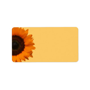 Gelbe Sonnenblumenhochzeit oder allgemeine Leeradr Adressaufkleber