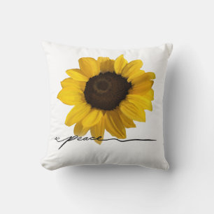 Gelbe Sonnenblumenmalerei Kissen