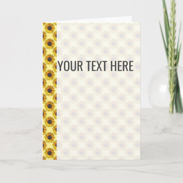 Gelbe Sonnenblumenmuster - Ankündigung (Vorderseite)