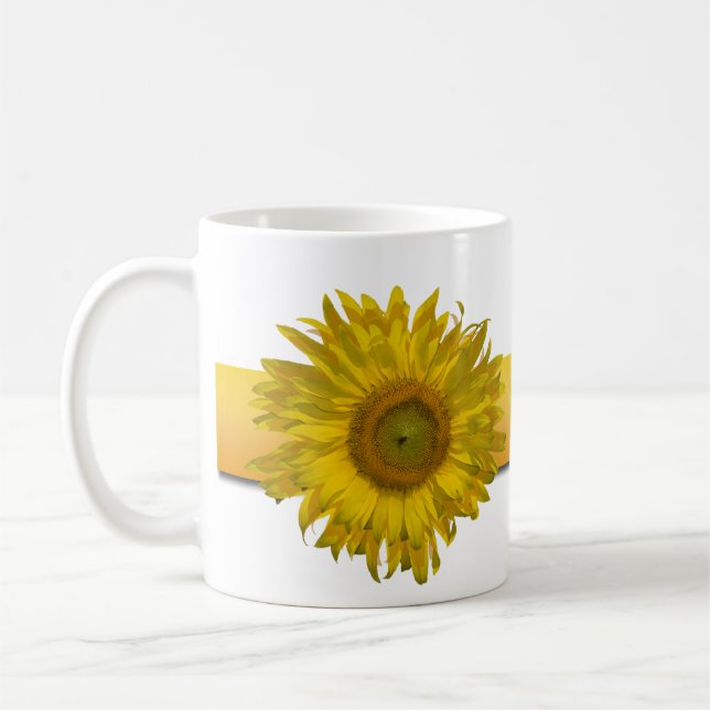Gelbe Sonnenblumenzange Tasse (Links)
