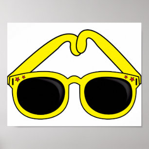 Gelbe Sonnenbrille Poster
