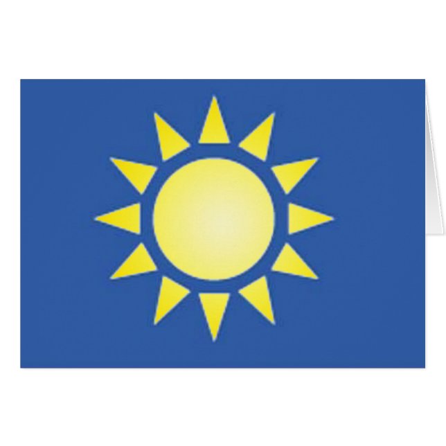 Gelbe Sonnengrüße/Notizkarte (Vorderseite (Horizontal))