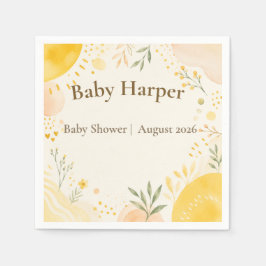 Gelbe Sonnenschein-Baby-Shower-Servietten Serviette