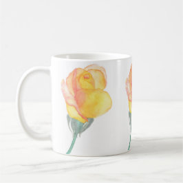 Gelbe Sonnenuntergang-Rosen-Tasse Tasse