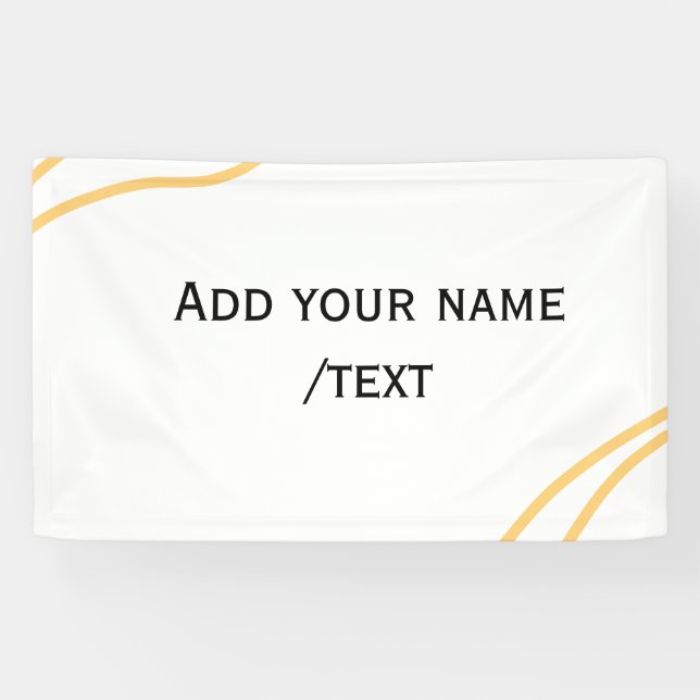 Gelbe spanische Randname-Textzeilen  Banner (Horizontal)
