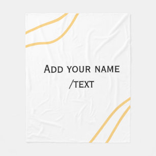 Gelbe spanische Randname-Textzeilen Fleecedecke