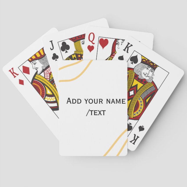 Gelbe spanische Randname-Textzeilen  Spielkarten (Rückseite)