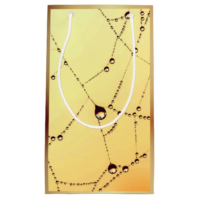 Gelbe Spinnennetztasche Kleine Geschenktüte (Vorderseite)